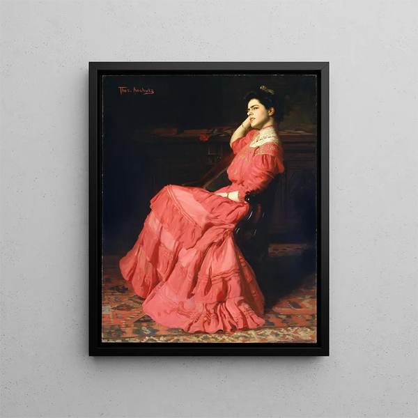 A Rose - Thomas Pollock Anshutz — framed artwork on a wall