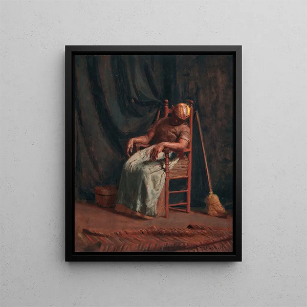 Aunt Hannah - Thomas Pollock Anshutz — framed artwork on a wall