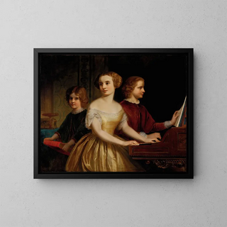 Les sœurs Parmly - Thomas Prichard Rossiter | Painting — framed artwork on a wall