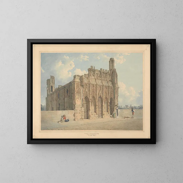 La chapelle du pont de Wakefield, Yorkshire - Thomas Richard Underwood — framed artwork on a wall