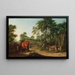 A brown horse and two donkeys - Thomas Roberts — framed artwork on a wall
