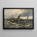 Wind and Sea Rising Off the Coast of Sheppey Island - Thomas Rose Miles — framed artwork on a wall