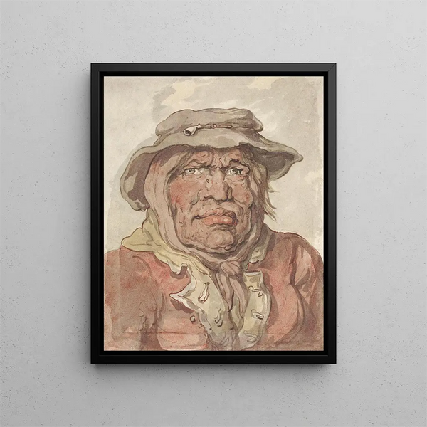 The Widow of a Soldier - Thomas Rowlandson — framed artwork on a wall