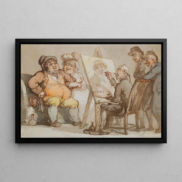 Genius Crushed - Thomas Rowlandson — framed artwork on a wall