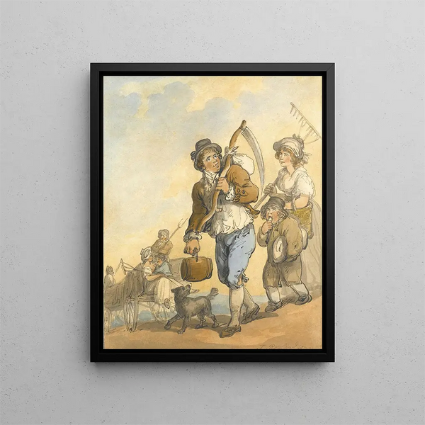 Le Haymaker - Thomas Rowlandson — framed artwork on a wall