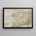 View from the Inn at Lynton - Thomas Rowlandson — framed artwork on a wall