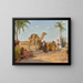 A caravan stopped at the borders of the Egyptian desert - Thomas Seddon — framed artwork on a wall