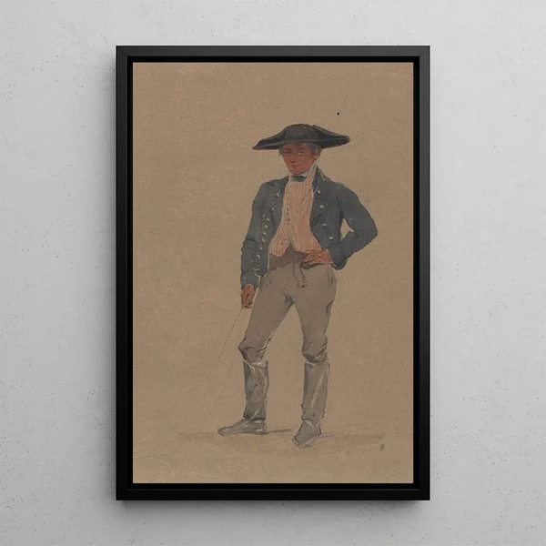 Un Postillon - Thomas Sewell Robins — framed artwork on a wall