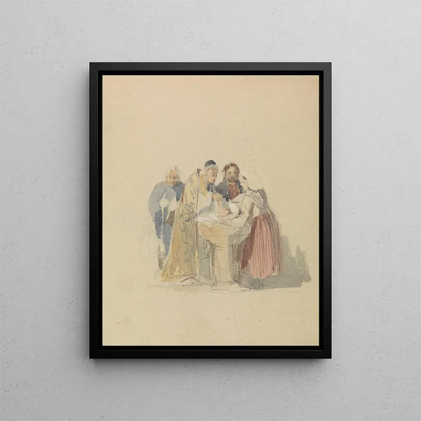 A Baptism - Thomas Shotter Boys — framed artwork on a wall
