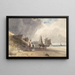 Figures sur une plage du nord de la France - Thomas Shotter Boys — framed artwork on a wall