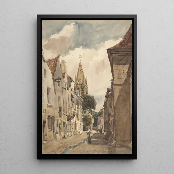 View of Issy A street in Issy-les-Moulineaux Seine - Thomas Shotter Boys — framed artwork on a wall