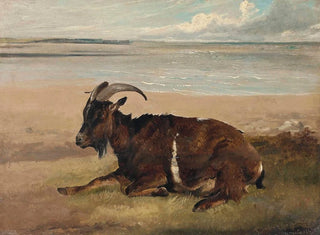 A goat by the sea in Margate - Thomas Sidney Cooper — artwork view