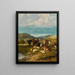 Bovins et moutons à un point d'eau - Thomas Sidney Cooper — framed artwork on a wall