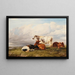 Dans les prés à midi - Thomas Sidney Cooper — framed artwork on a wall