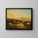 Sheep in a moorland landscape - Thomas Sidney Cooper — framed artwork on a wall