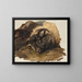 Study of a Ram's Head - Thomas Sidney Cooper — framed artwork on a wall
