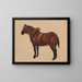 Study of a Working Horse - Thomas Sidney Cooper — framed artwork on a wall
