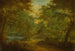 Landscape painting with a stream and a fisherman - Thomas Smith of Derby — artwork view