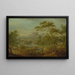 an imaginary landscape with a cart and a distant view of a city - Thomas Smith of Derby — framed artwork on a wall