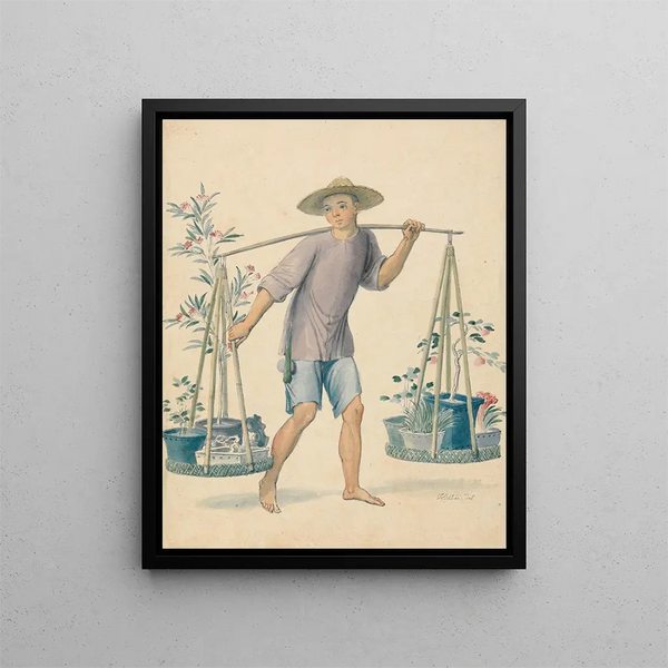Chinese Flower Seller Painting - Thomas Stothard — framed artwork on a wall