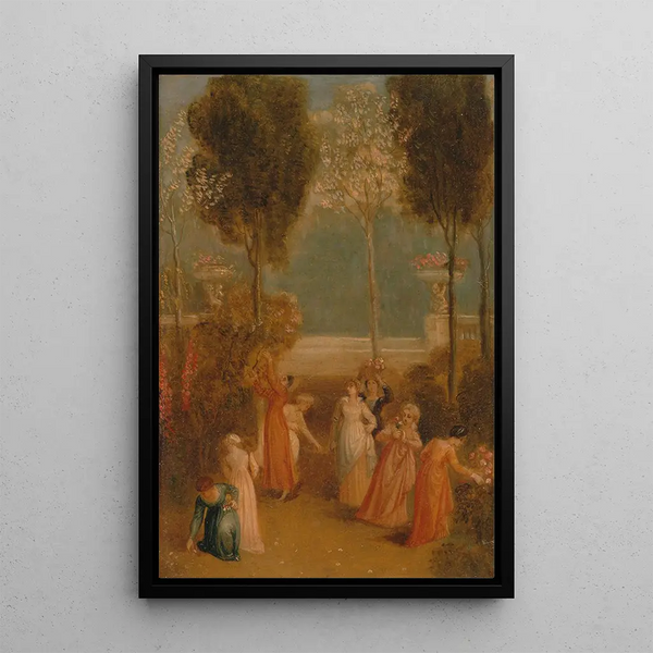 The Garden - Thomas Stothard — framed artwork on a wall