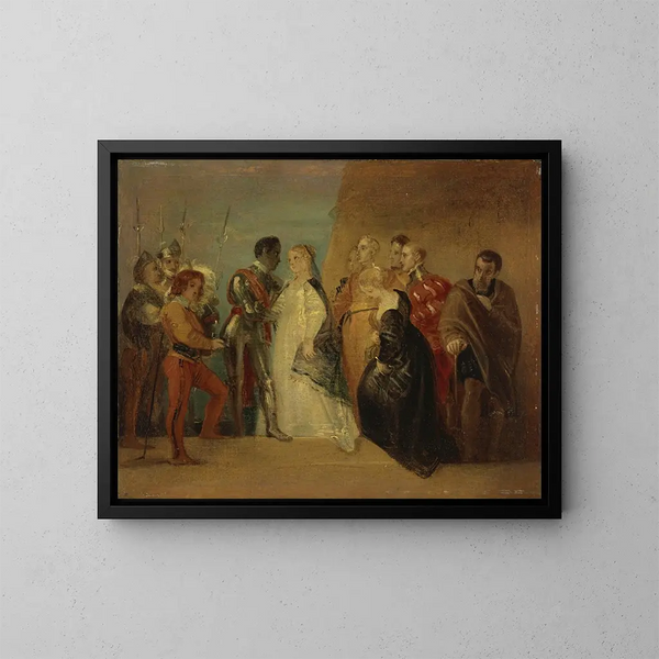 The Return of Othello Act II Scene II - Thomas Stothard — framed artwork on a wall