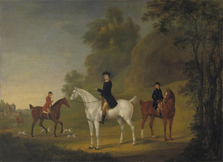 Lord Bulkeley and his greyhounds, his huntsman John Wells, and his whipper-in R. Jennings - Thomas Stringer — artwork view