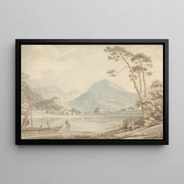 Landscape Painting of Ambleside - Thomas Sunderland — framed artwork on a wall
