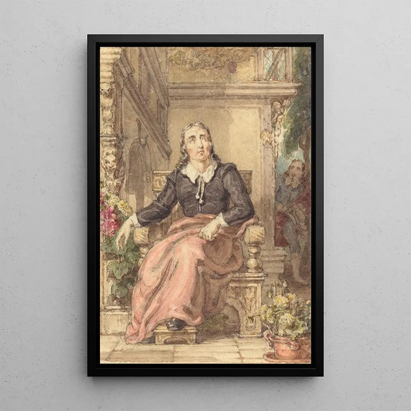 Milton aveugle - Thomas Uwins — framed artwork on a wall
