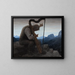 Prayer with harp - Thomas Walch — framed artwork on a wall