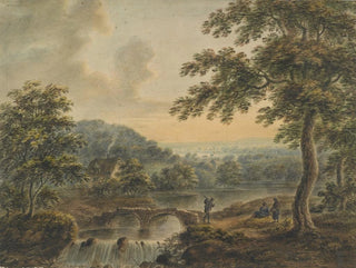 Landscape with Bridge and Waterfall - Thomas Walmsley — artwork view