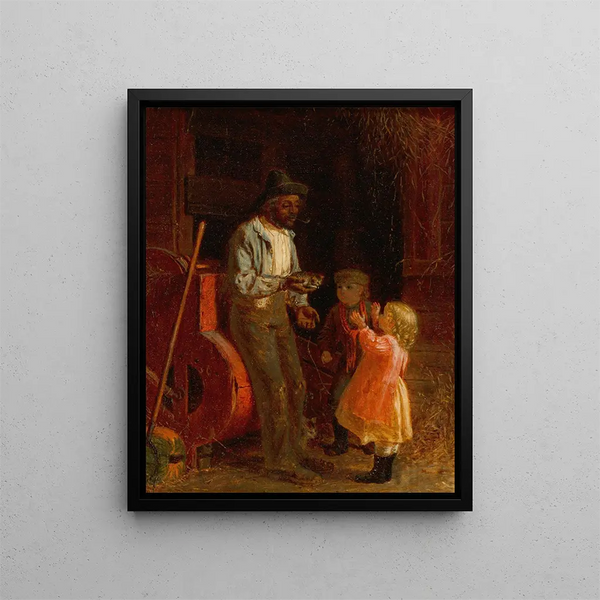 The kitten - Thomas Waterman Wood — framed artwork on a wall