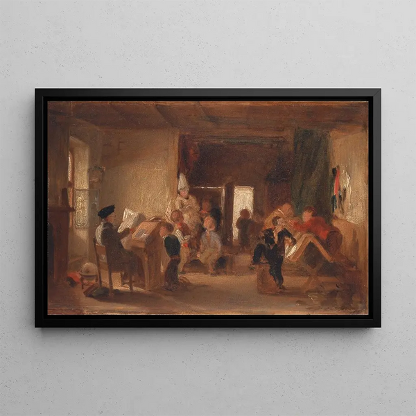 Study of the Classroom - Thomas Webster — framed artwork on a wall