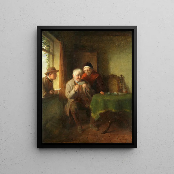 The Letter - Thomas Webster — framed artwork on a wall