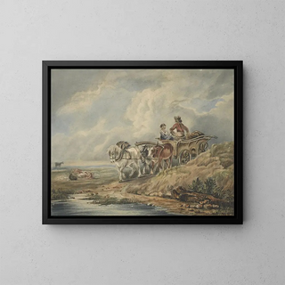 The Cart - Thomas Webster — framed artwork on a wall