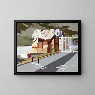 Scierie Dutton - Thomas Weeks Barrett — framed artwork on a wall