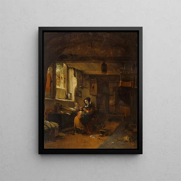 Interior Painting - Thomas Wijck — framed artwork on a wall
