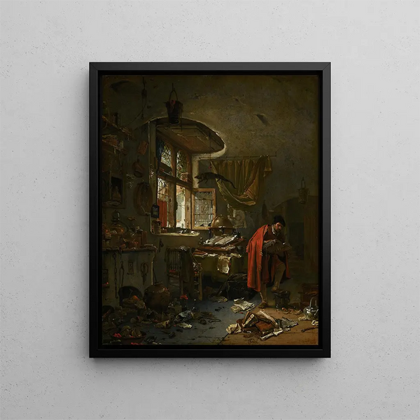 L'Alchimiste - Thomas Wijck — framed artwork on a wall