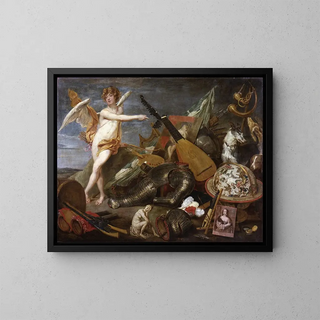 Triumph of Love and Beauty - Thomas Willeboirts — framed artwork on a wall