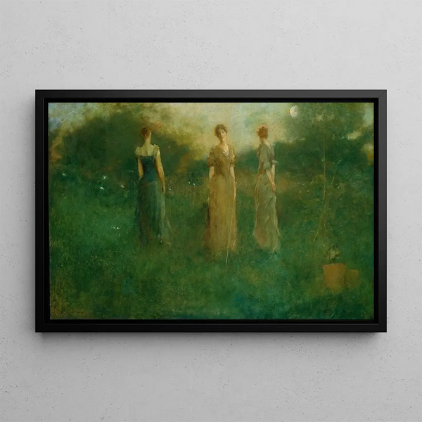 In the Garden - Thomas Wilmer Dewing — framed artwork on a wall