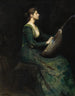 Lady with a Lute - Thomas Wilmer Dewing — artwork view