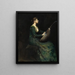 Lady with a Lute - Thomas Wilmer Dewing — framed artwork on a wall