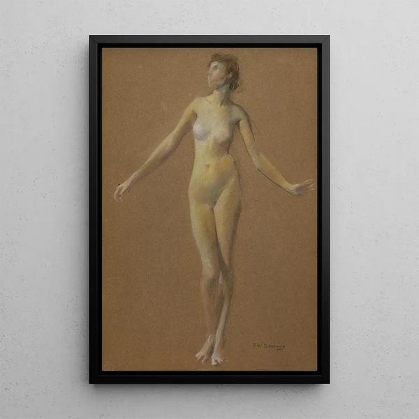 Study of Nude - Thomas Wilmer Dewing — framed artwork on a wall