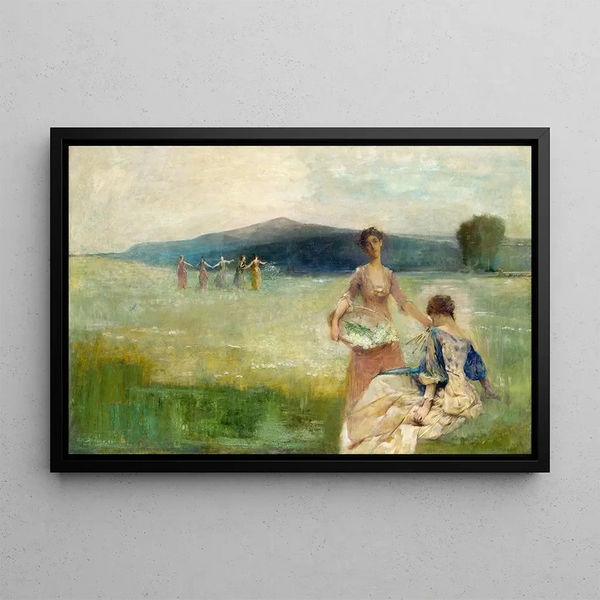 Spring Painting - Thomas Wilmer Dewing — framed artwork on a wall