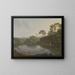 Landscape with a Lake and Boats - Thomas Wright — framed artwork on a wall