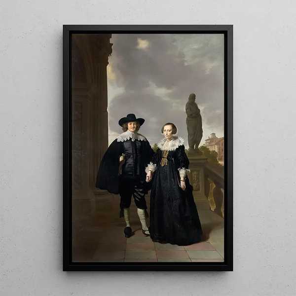 Frederick van Velthuysen and his wife Josina - Thomas de Keyser — framed artwork on a wall