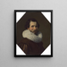 Portrait of a gentleman wearing a fancy ruff - Thomas de Keyser — framed artwork on a wall