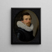 Portrait of a Young Man with a Strawberry - Thomas de Keyser — framed artwork on a wall