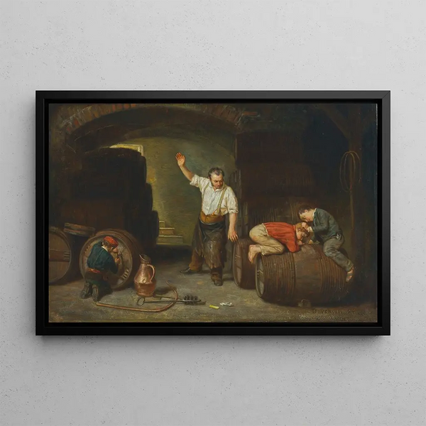 Finally Caught - Théophile Duverger — framed artwork on a wall