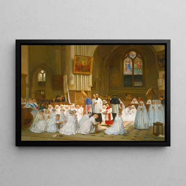 Confirmation à Villiers-le-Bel - Théophile Duverger — framed artwork on a wall